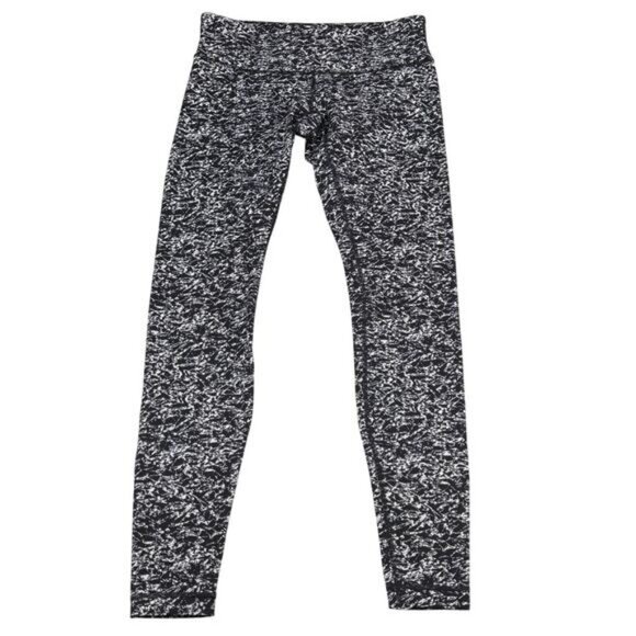 Lululemon Wunder Under Pant III Luxtreme In Iced Wave White Black Size 8 - Picture 4 of 7